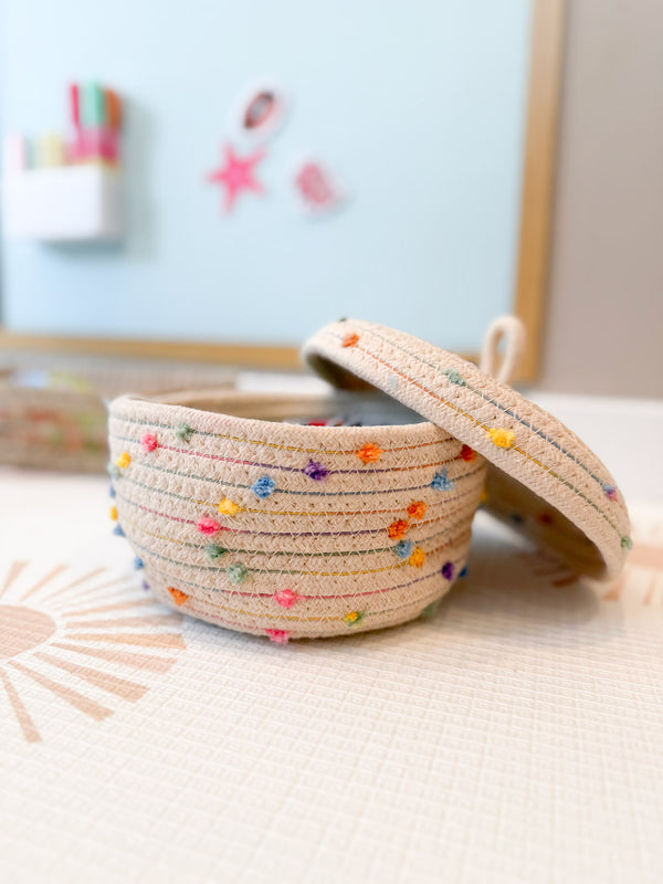Regenboogmand met deksel 🌈 - perfect voor opslag van magneten