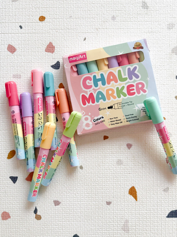 Wateroplosbare pastelstiften - 8 stuks